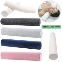 68x10cm Thai Natural Latex Relaxing Cylinder Side Sleepers Fine Cute Bedding Neck Pillows For Pregnant Leg Pillow Adults Kids