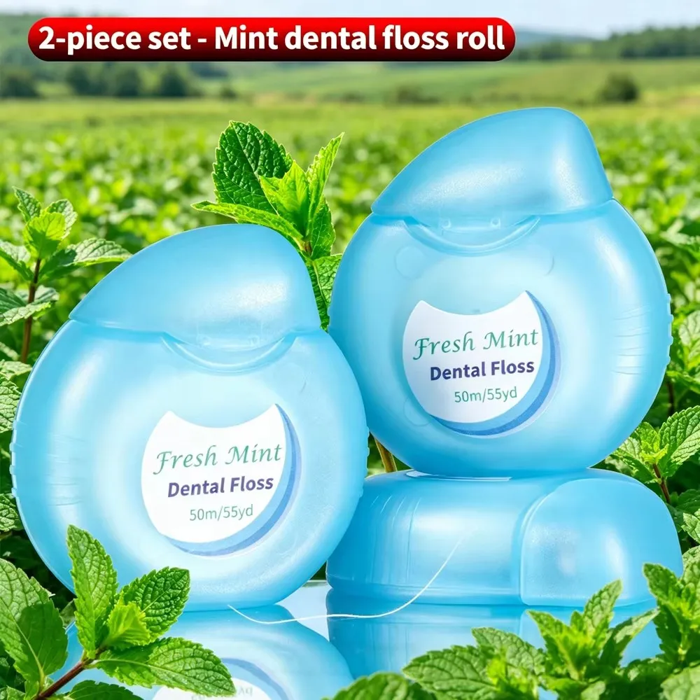 12PCS/6PCS/3PCS/2PCS/1PC Peppermint Floss Roll - Cleaning Oral Tools - Floss Stick Adult Home Set - Compact and Convenient