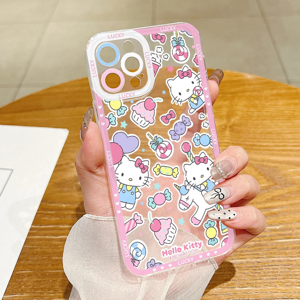 Cinnamoroll Hello Kitty Phone Case for Xiaomi Redmi 14C 13C 12C 10C 9C A3 Note 13 12 11 10 9 Pro Plus 4G 5G Clear TPU Soft Cover