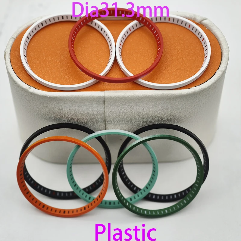 Dia 31.3mm Watch Chapter Ring Fit 6105 6309 Turtle Captain Willard Samurai Diving Watch Case NH35 NH36 Movement Watch Refit Part