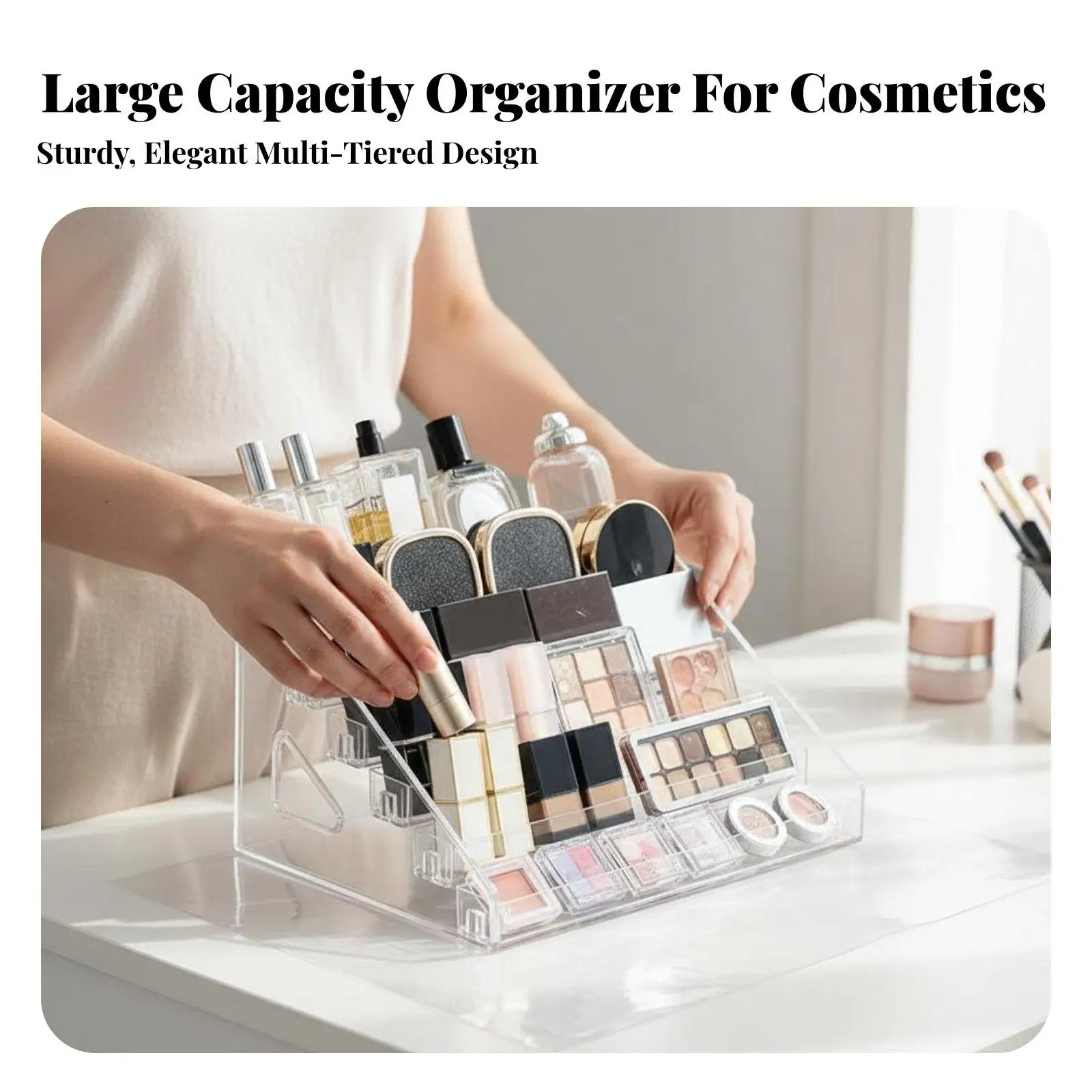 Multi-Tier Nail Polish Rack Space Saving Multi-Tier Nail Polish Organizer
