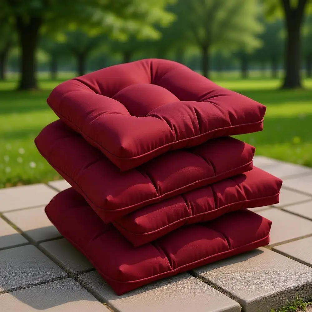 

Набор из 4 водонепроницаемых подушек для уличных стульев, толстые подушки для сидений, 19 x 19 x 5 дюймов.