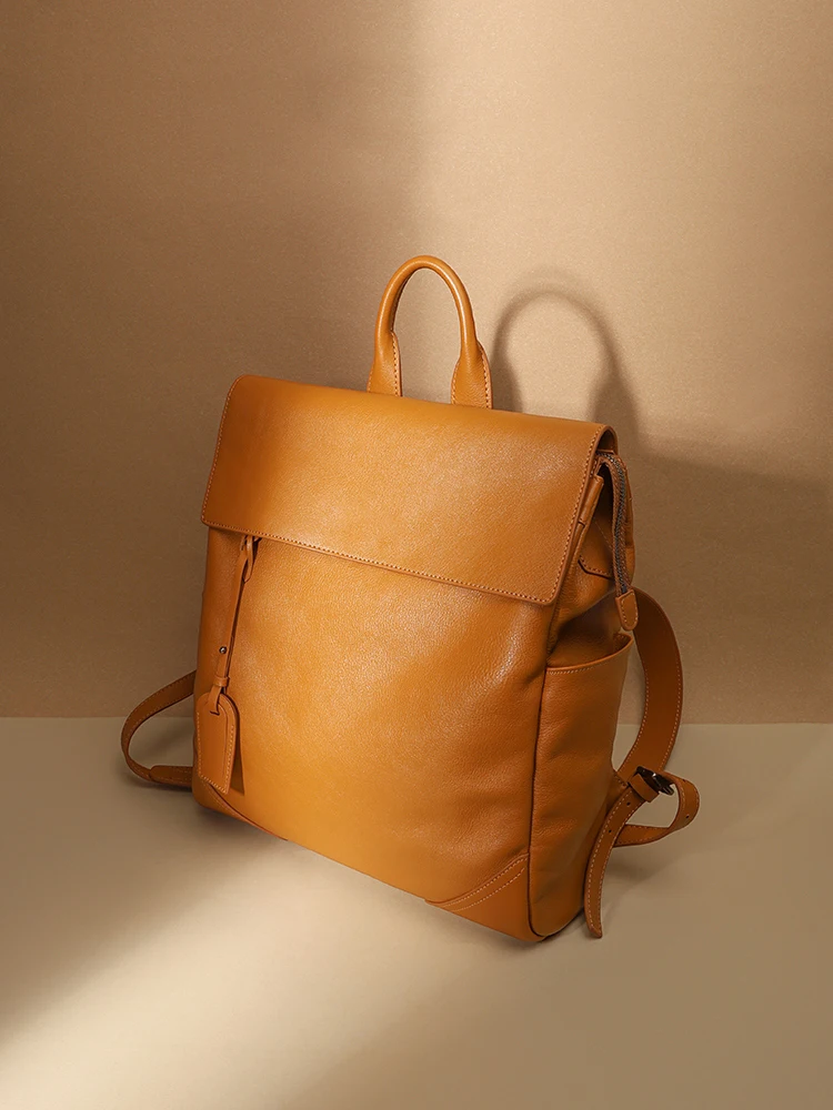 

Light Luxury Fashionable High-quality Leather Backpack Large Capacity High-end Feeling, Commuting Travel Student Backpack Trendy
