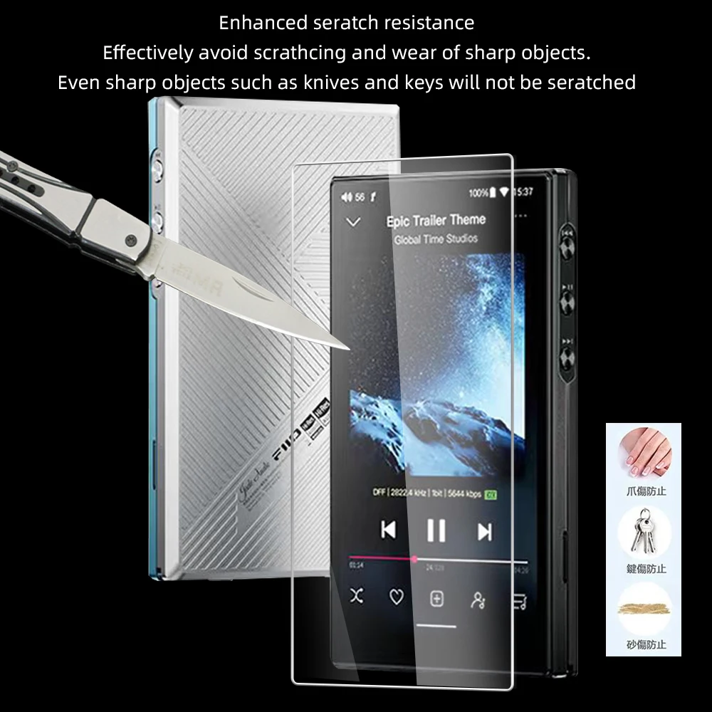 Защитная пленка из закаленного стекла премиум-класса с твердостью 9H, устойчивая к царапинам, защитная пленка для экрана FIIO JM21