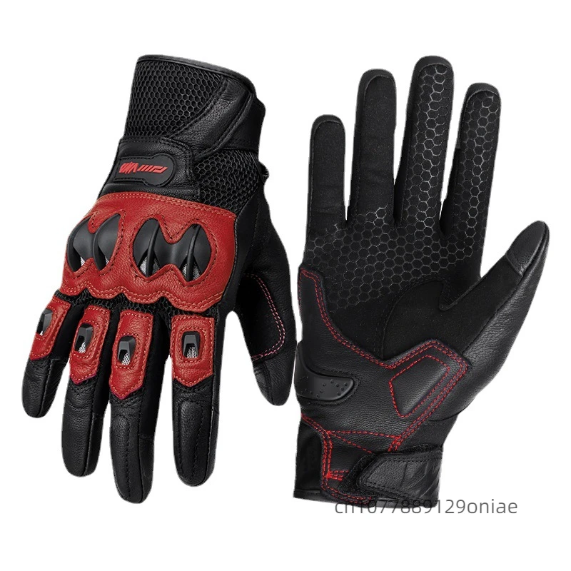 Motorcycle Gloves, Motorcycle Rider Retro Riding Gloves, Comfortable Road Tension, Wear-resistant, Anti Fall, Anti Slip