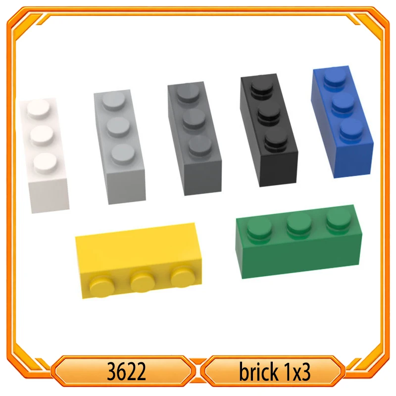 Compatible with 3622 small particle puzzle building blocks MOC technological and education spare parts 1X3 basic bricks 40pcs/