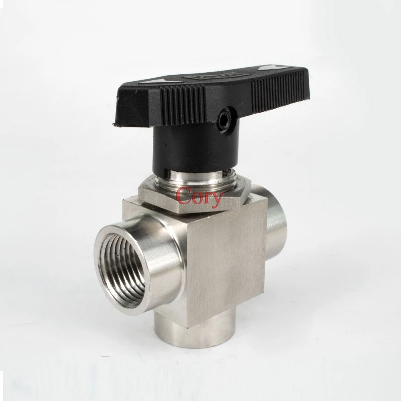 304 SS Straight Through Ball Valve Full Port Threaded Corrosion/Heat Resistant for Industrial