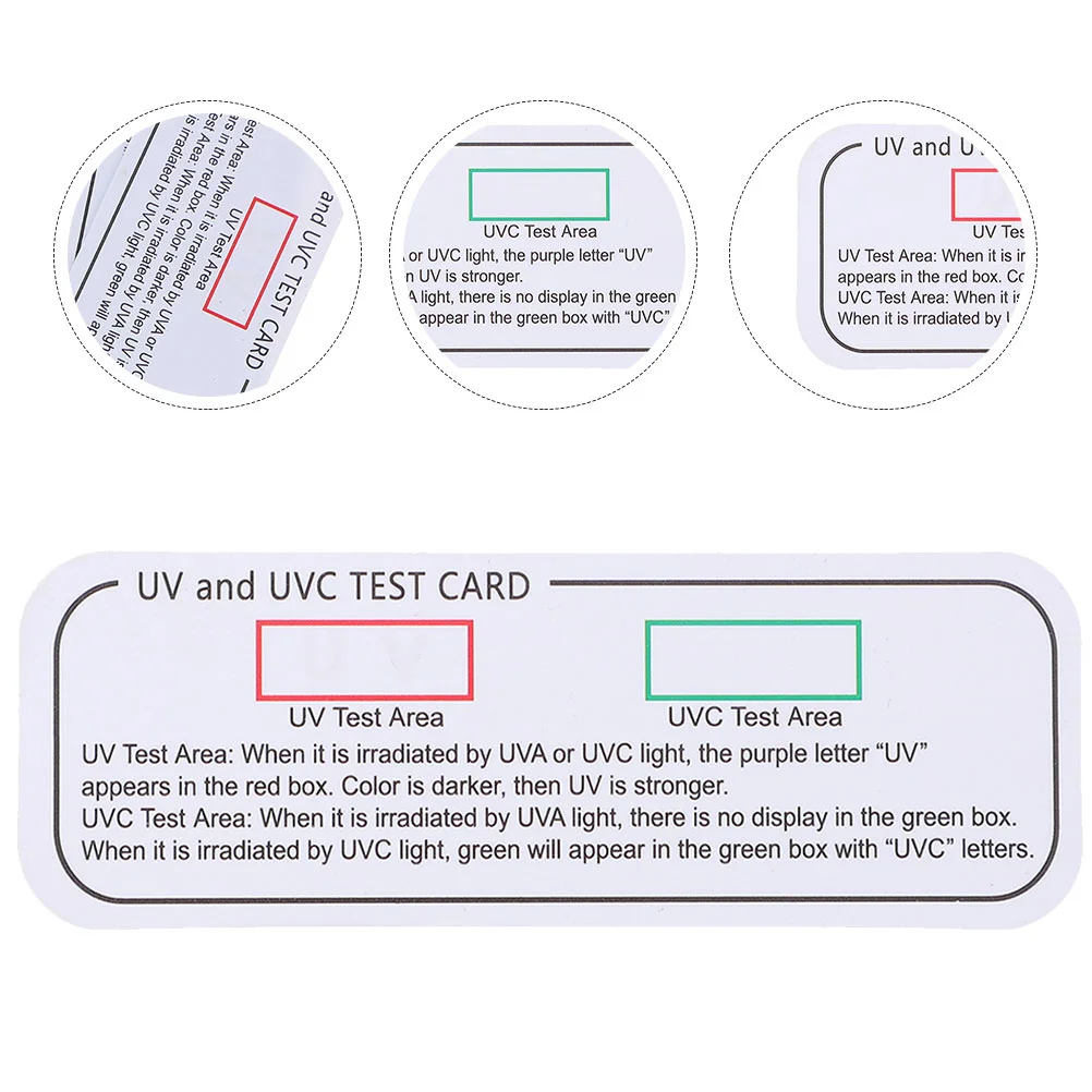 6 Pcs UV Test Uvc Detection Stickers Paper Identifiers Uvc-uva Cards Strip Sunlight