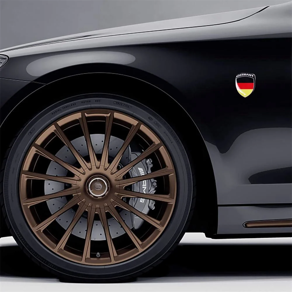 2 × ثلاثية الأبعاد ملصقات السيليكون القبة الشارات ألمانيا سيارة دراجة نارية ألمانيا الوطنية العلم F 148