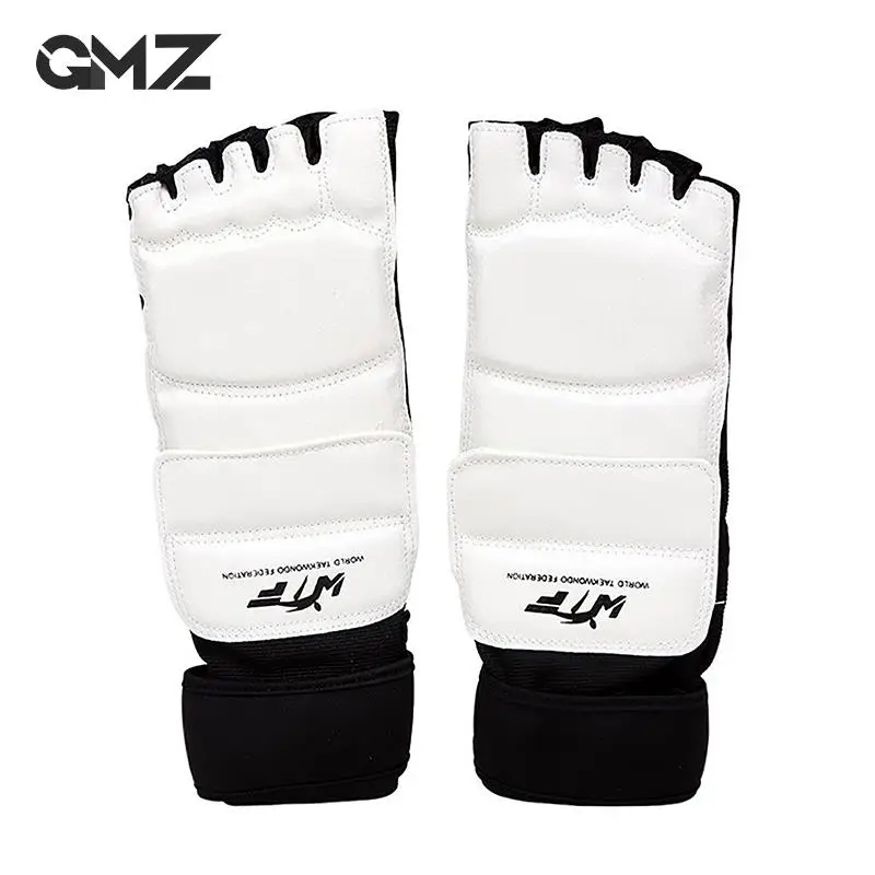 1pair Taekwondo Leather Foot Sparring Karate Ankle Protector Guard Gear Boxing Martial Arts Foot Guard Sock Adult Kid size 36-44