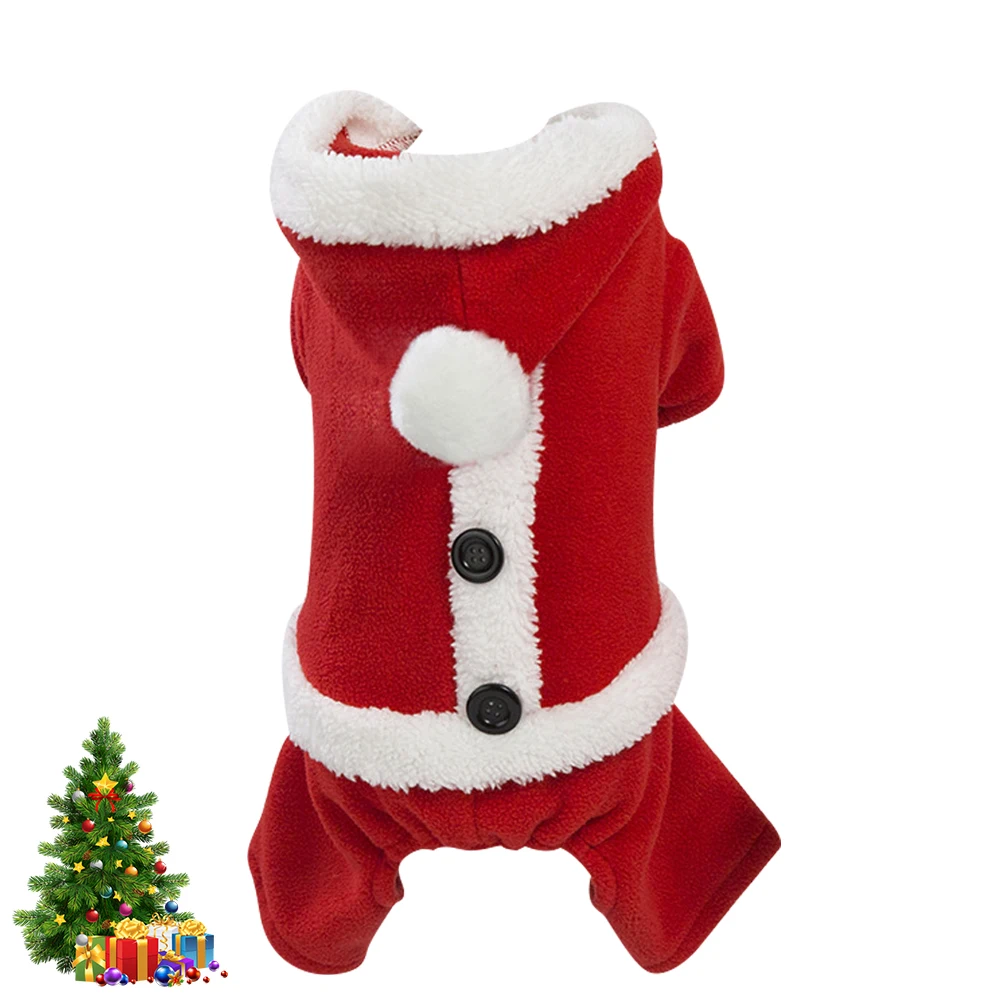 

Dog Four-legged Clothes Legs Jumpers Christmas Sweatshirt Hoodie Winter Pet Reflective