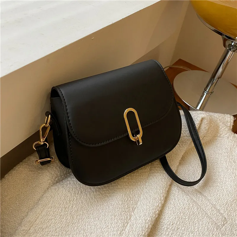 Elegant Fashionable Women's Crossbody Bag Trendy Minimalist Shoulder Bag PU Leather Soft Surface Modern Neutral Style
