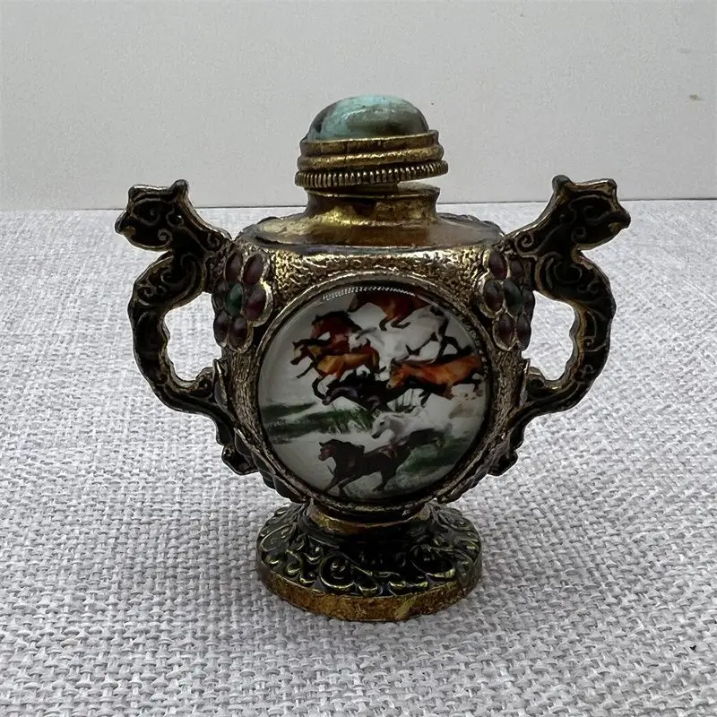 Retro Galloping horse Snuff Bottle mini bottle