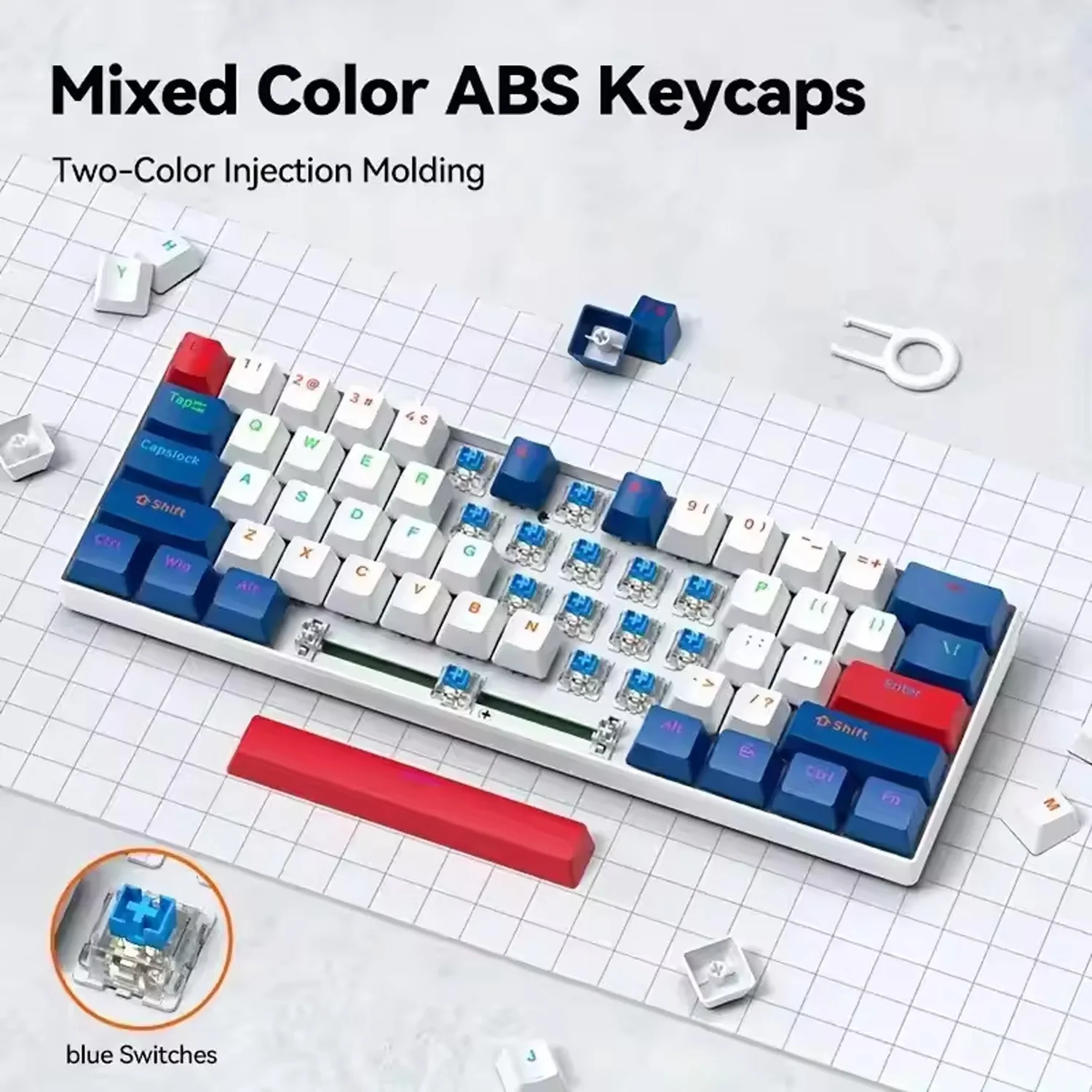 

New Wired Keyboard Mechanical Feel 61 Keys Usb Wired Gaming RGB Backlit Keyboard PC Gamer Accessories for Computer Gamers