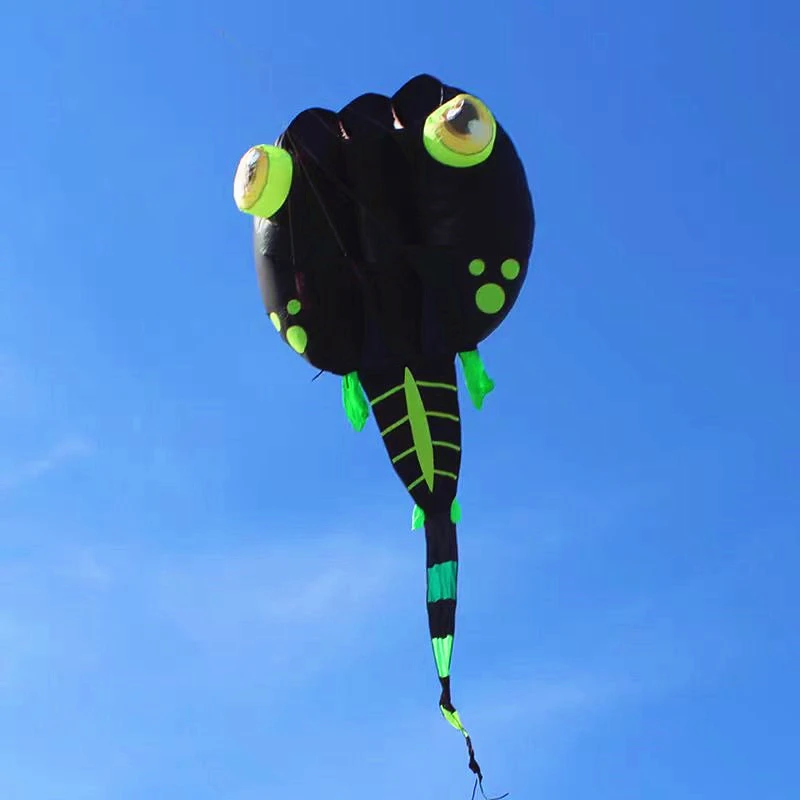 free shipping black tadpole kites flying soft kite nylon fabric kites for adults kite factory kite line reel inflatable toy koi