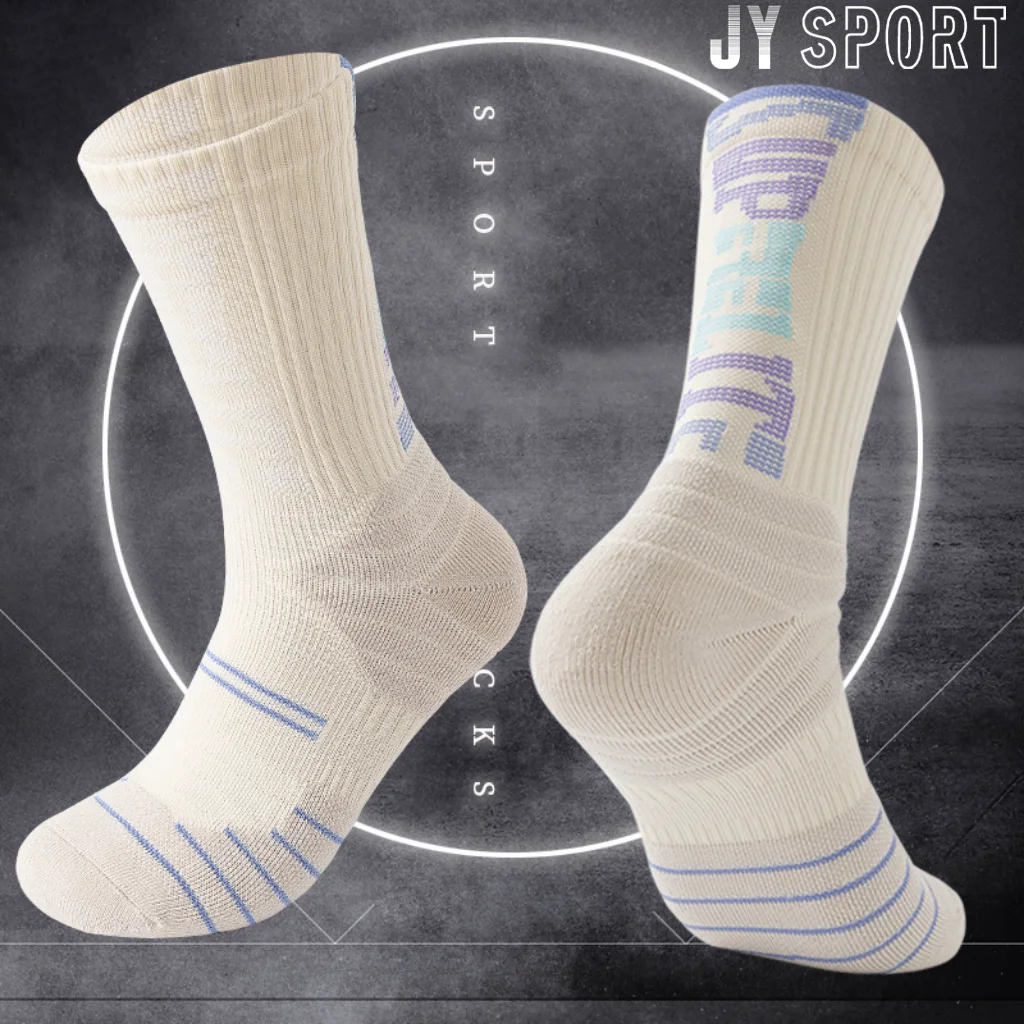 Alphabet Gradient Basketball Socks Comprehensive Practical Elite Socks High-top Towel Sole American Trend socks