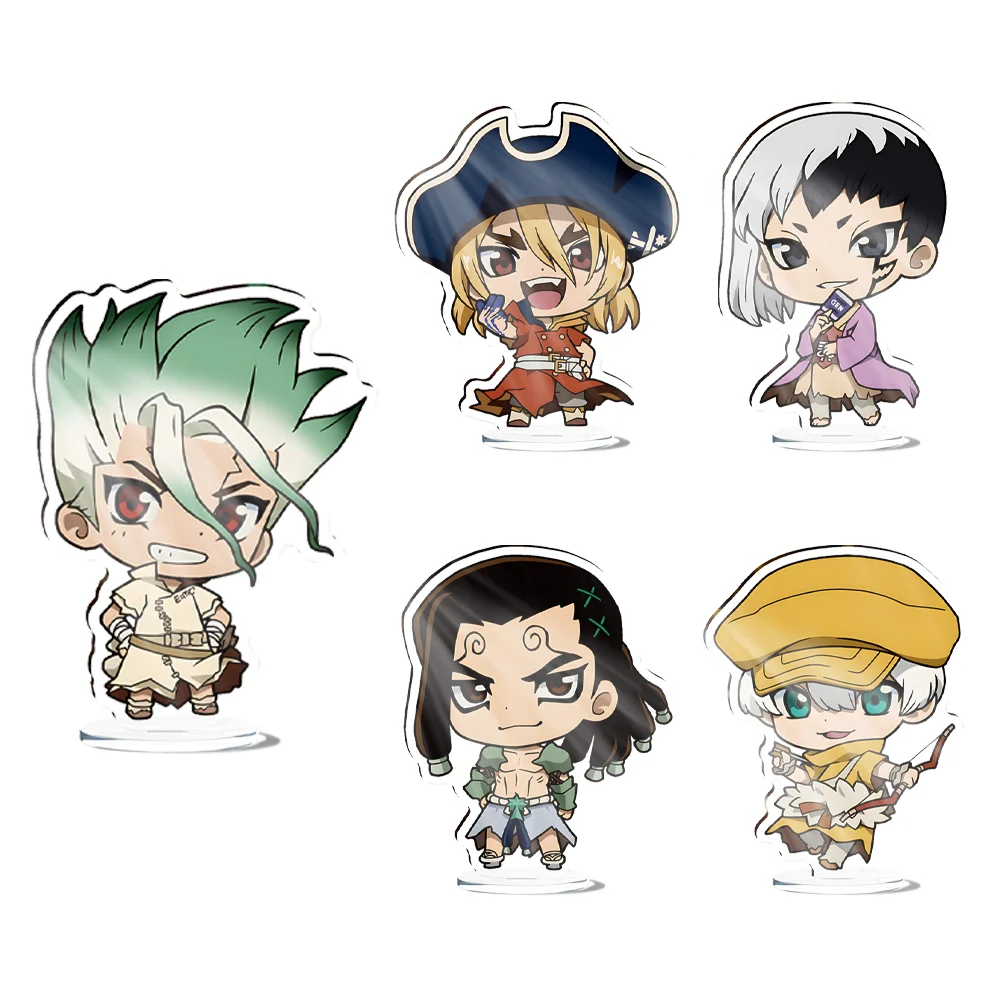 Anime Dr. STONE Acrylic Cosplay Moz Senku Ishigami Chrome Gen Asagiri Ukyo Saionji Cute Stand Model Plate Desk Decor Gifts