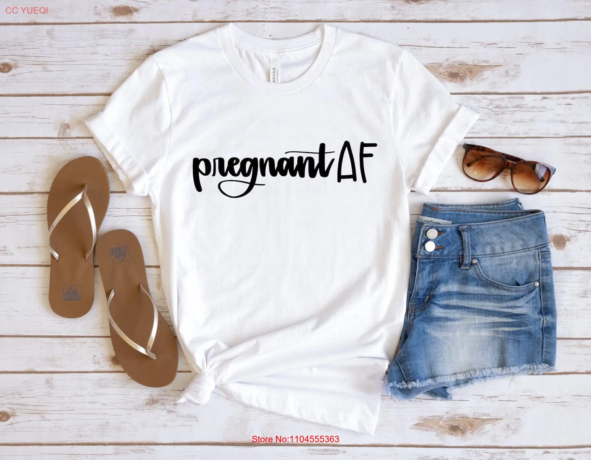 Pregnant Af T Shirt… - image