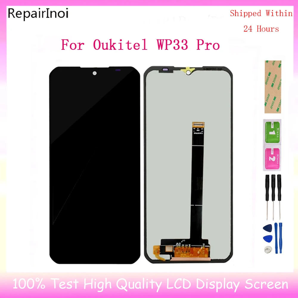 

Запасные части для OUKITEL WP33 Pro, ЖК-дисплей, передний сенсорный дигитайзер в сборе, протестирован для Oukitel WP 33 Pro, ЖК-экран + инструменты