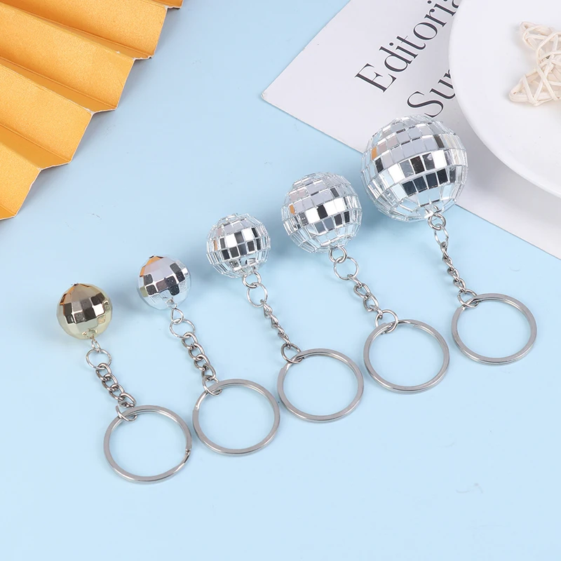 1PC Exquisite Keychain Pendant Decor Adorable Pendant Decorative Bag Disco Ball Keyring Decorative Ball Hanging