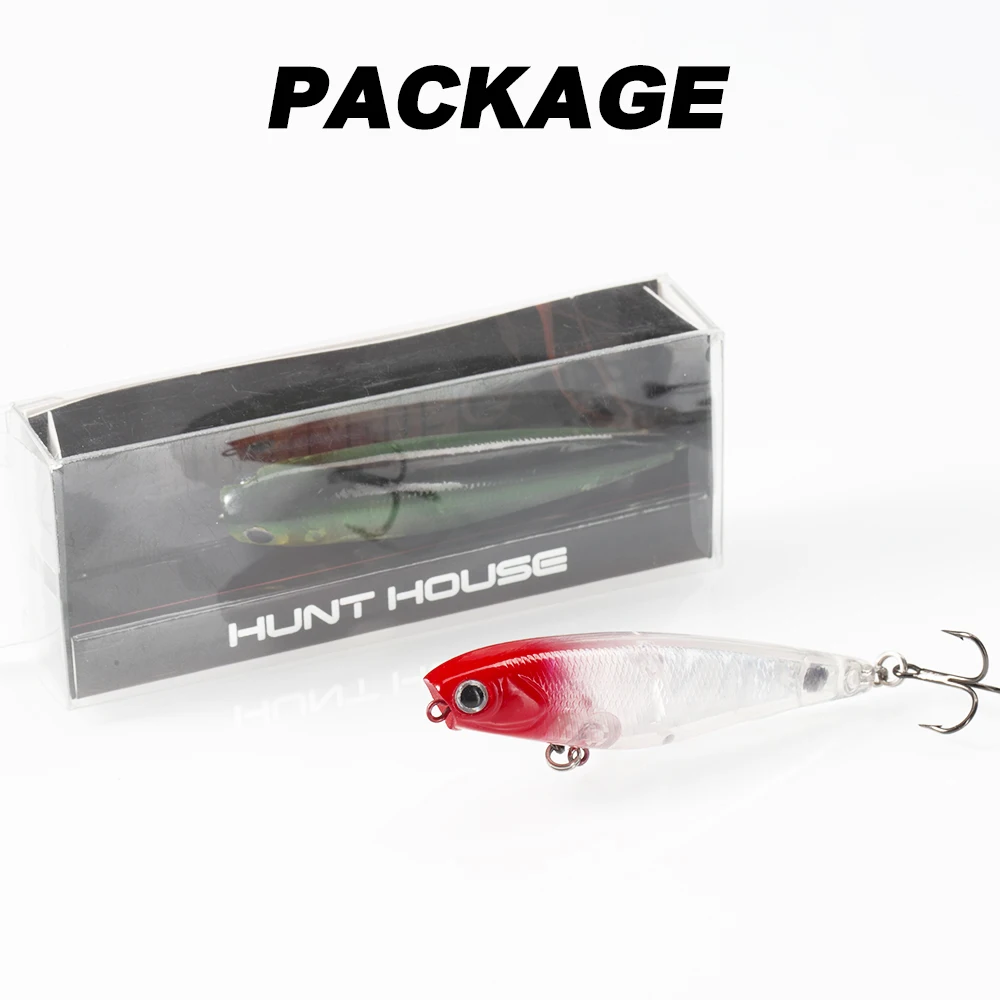 Hunthouse Popper DILEMMA Pencil Floating Fishing Lure Hard Bait Topwater Surface Saltwater Fish Tackle