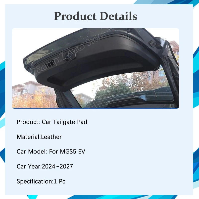 Car Trunk Tailgate Pads For MGS5 EV MG ES5 ES34 2024 2025 2026 2027 Anti-dirty Cargo Liner Door Covers Boot Rug Auto Acesssories