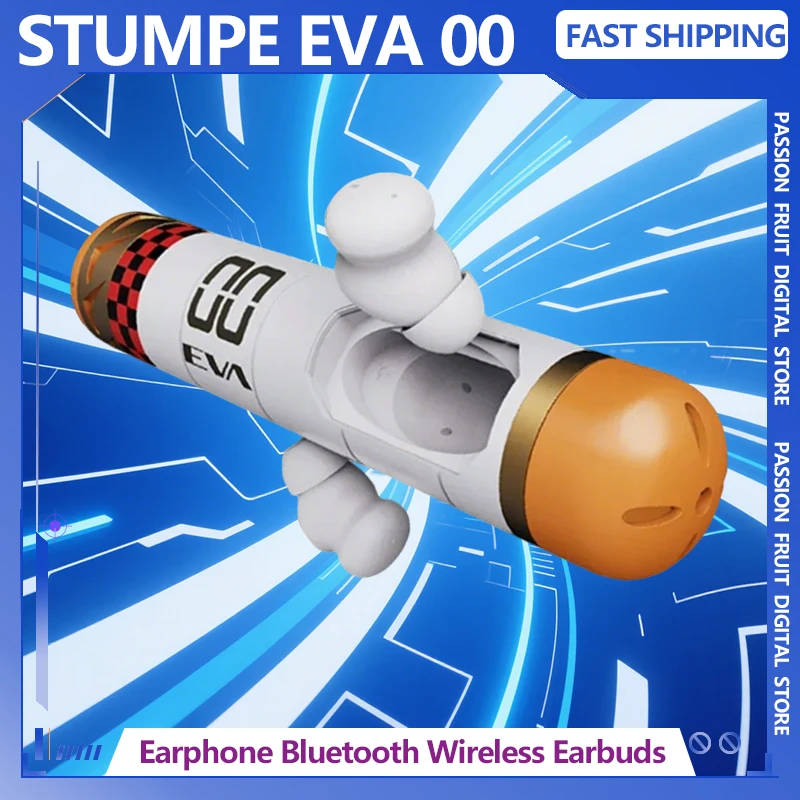 

STUMPE EVA 00 Wireless Bluetooth Earphone Earbuds Active Noise Reduction Ultra Long Standby Low Latency Headphones Anime Figure