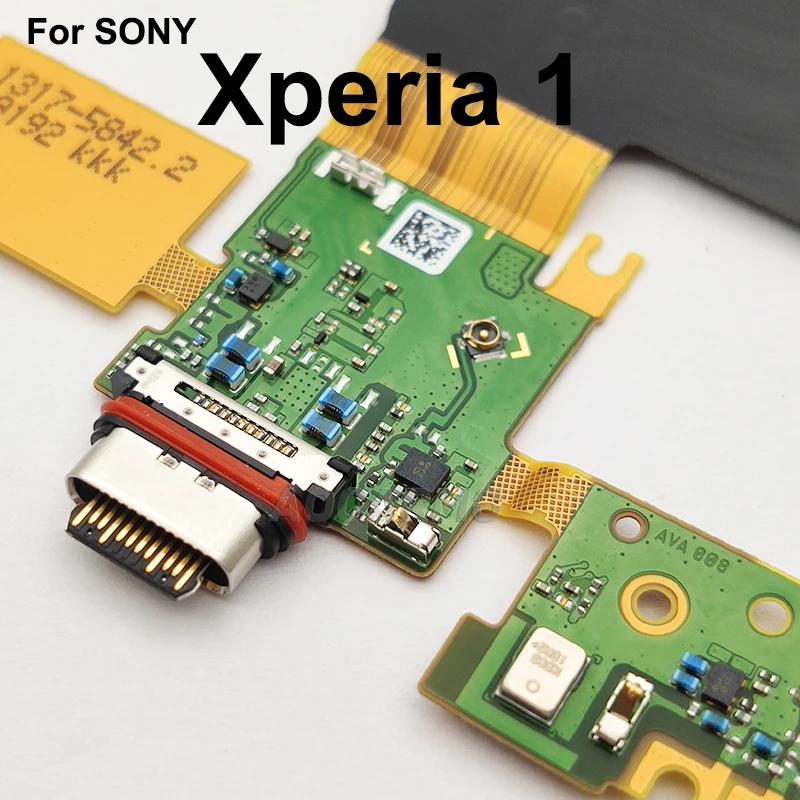 Aocarmo Type-C USB 충전기 충전 포트 충전 도크 커넥터 소니 Xperia 5 X5 J8210 J9210 교체용 플렉스 케이블