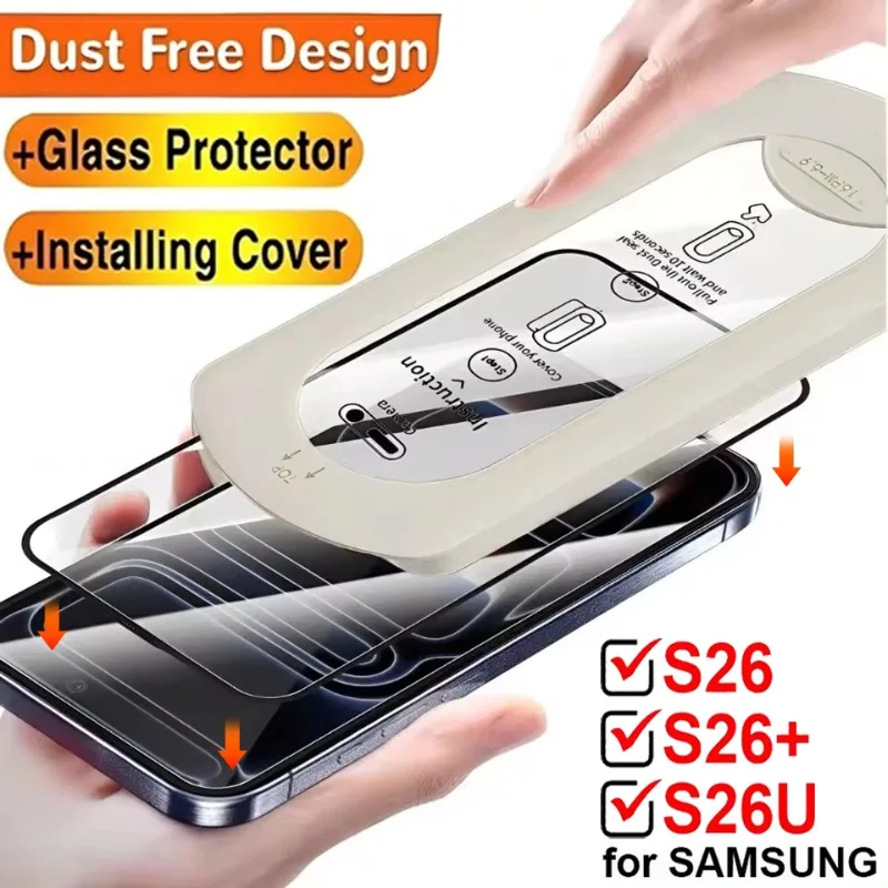 

3/1PCS HD Tempered Glass Screen Protectors with Easy Installation Kit for Samsung Galaxy S26 S26Plus S26Ultra Shatterproof Films