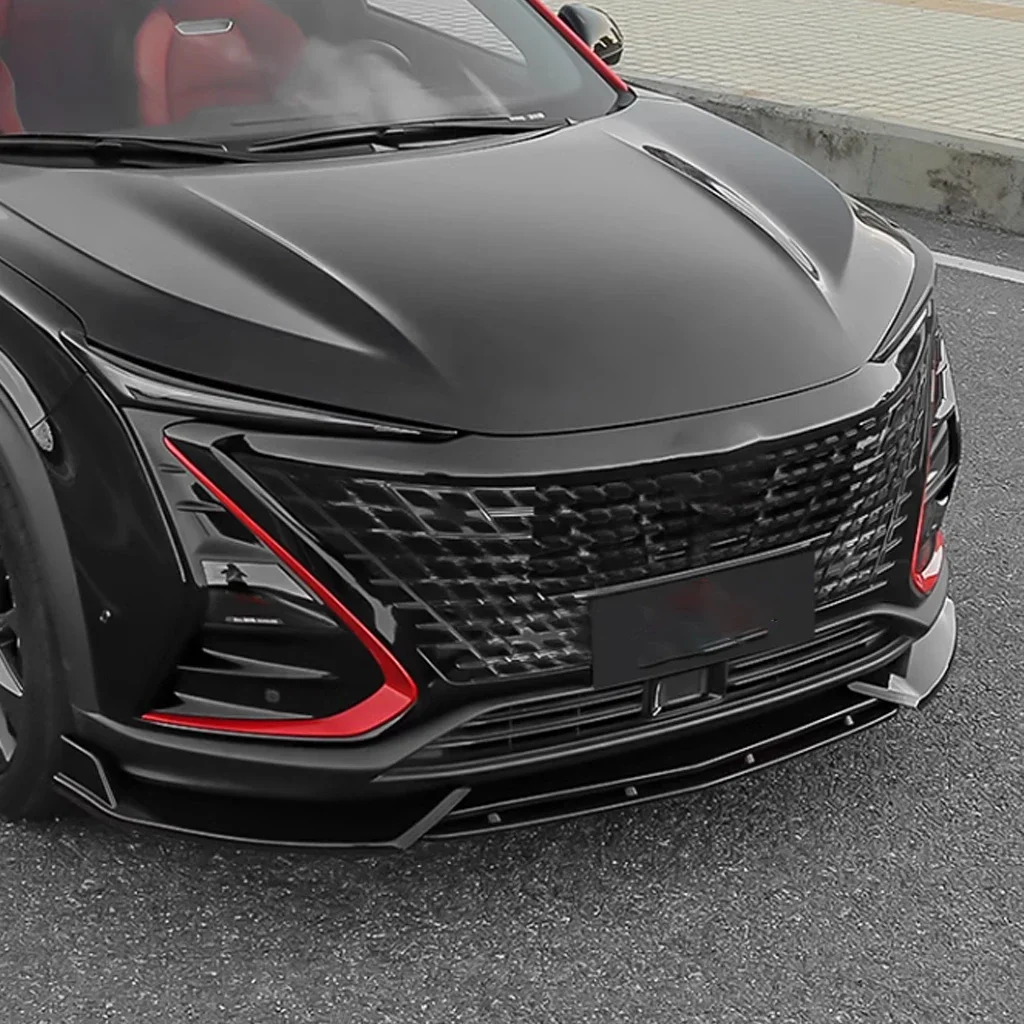 For CHANGAN UNI-T 2020 2021 4Pcs Car Front Bumper Splitter Lip Diffuser Spoiler Cover Guard Body Kits