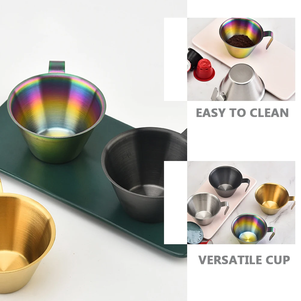

304 Stainless Steel Espresso Cup Stylish Measuring Cup Coffee Extracting Pouring Use Baking Measuring Container
