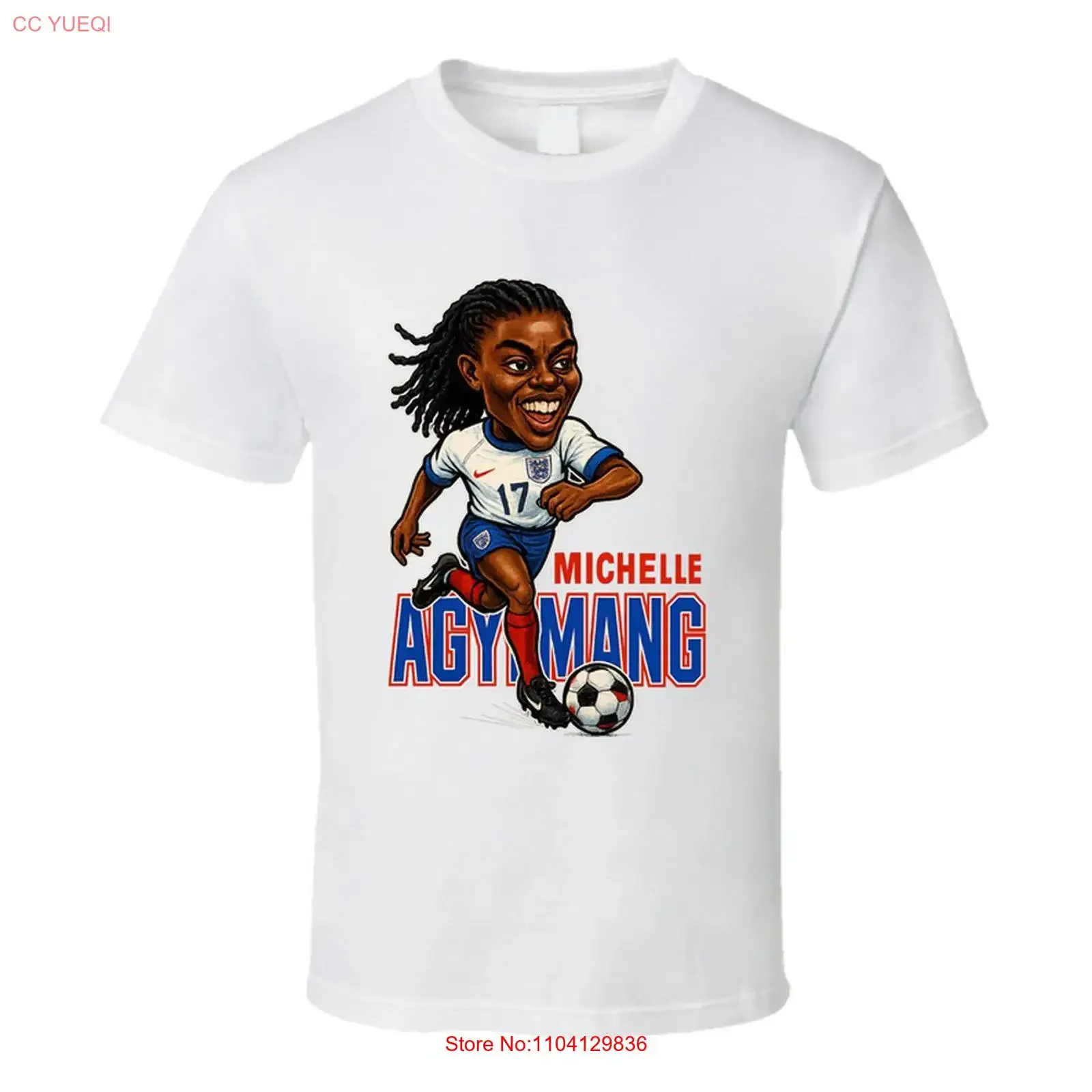 Michelle Agyemang Caricature Fan T Shirt vintage Washed Slightly homme designer clothes graphic Soft Top For Everyday Wear