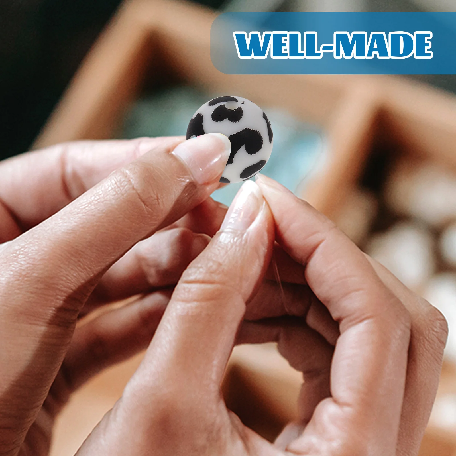 

15Pcs Silicone Round Loose Beads DIY Jewelry Making Kit Small Spacer Beads Crafts Bracelet Necklace Accessories