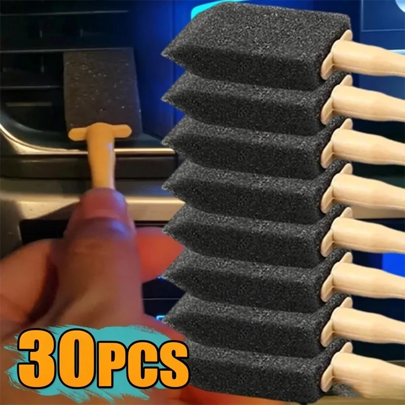 Car Air Vent Sponge Cleaning Brush Deep Cleaning Detail Brush Car Interior Clean Tool Dust Removal Crevice Brushes 1-30pcs