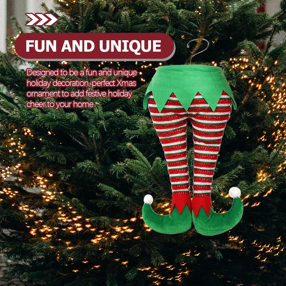 

Christmas Tree Decor Elf Legs naments Holiday Accessories Xmas Fireplace Feet Santa Leg Topper ChristmasElfDecorations