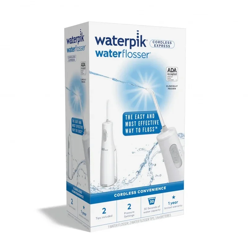 Waterpic cordless express idropulsore portatile irrigatore orale, WF-02 bianco