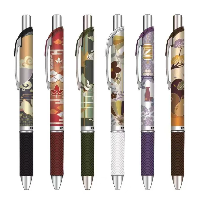 Japan Pentle Autumn Limited Gel Pen BLN75FL Press Water Pen Quick-drying Black Ink 0.5mm Student Supplies