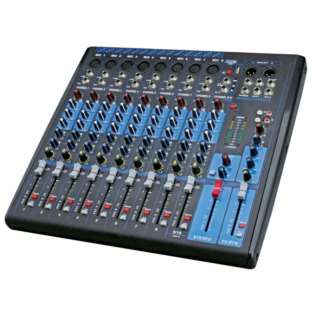 

MQ-10 Digital 10-Channel Audio Mixer Console For KTV School-Portable Speaker By Schooldigital