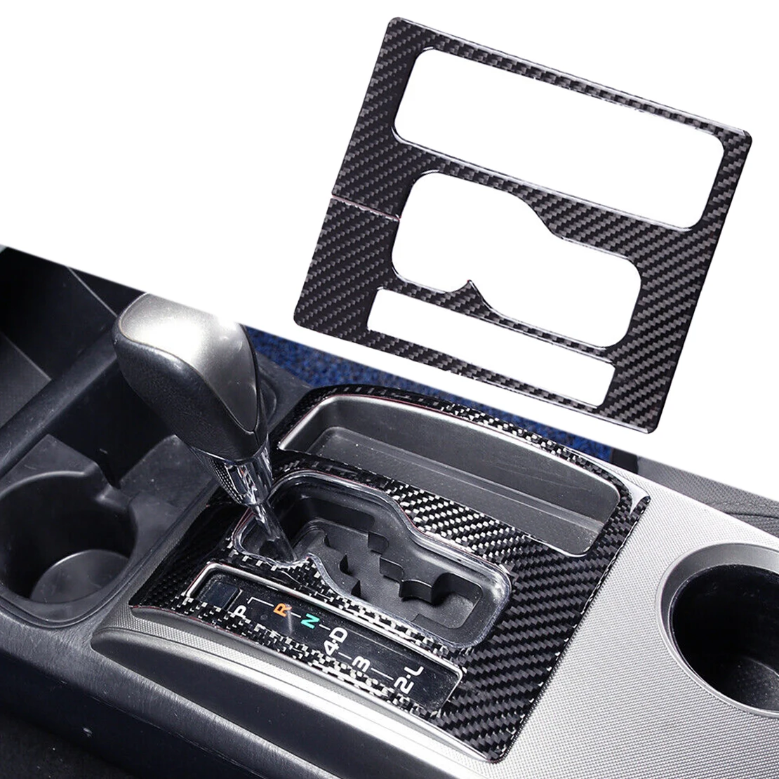 

Black Carbon Fiber Central Control Gear Shift Panel Trim Cover Fit for Toyota Tacoma 2015 2014 2013 2012 2011 Left Hand Drive