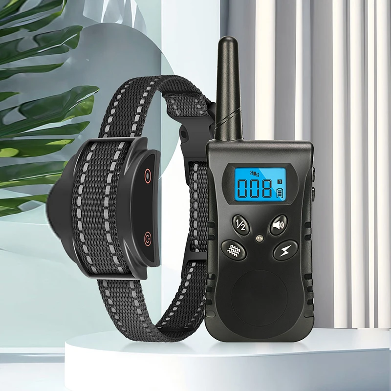 

29/5000 Самый продаваемый 1000-метровый водонепроницаемый зарядный пульт дистанционного управления с интеллектуальным управлением, ошейник с электрошоком для домашних животных, устройство против гальма