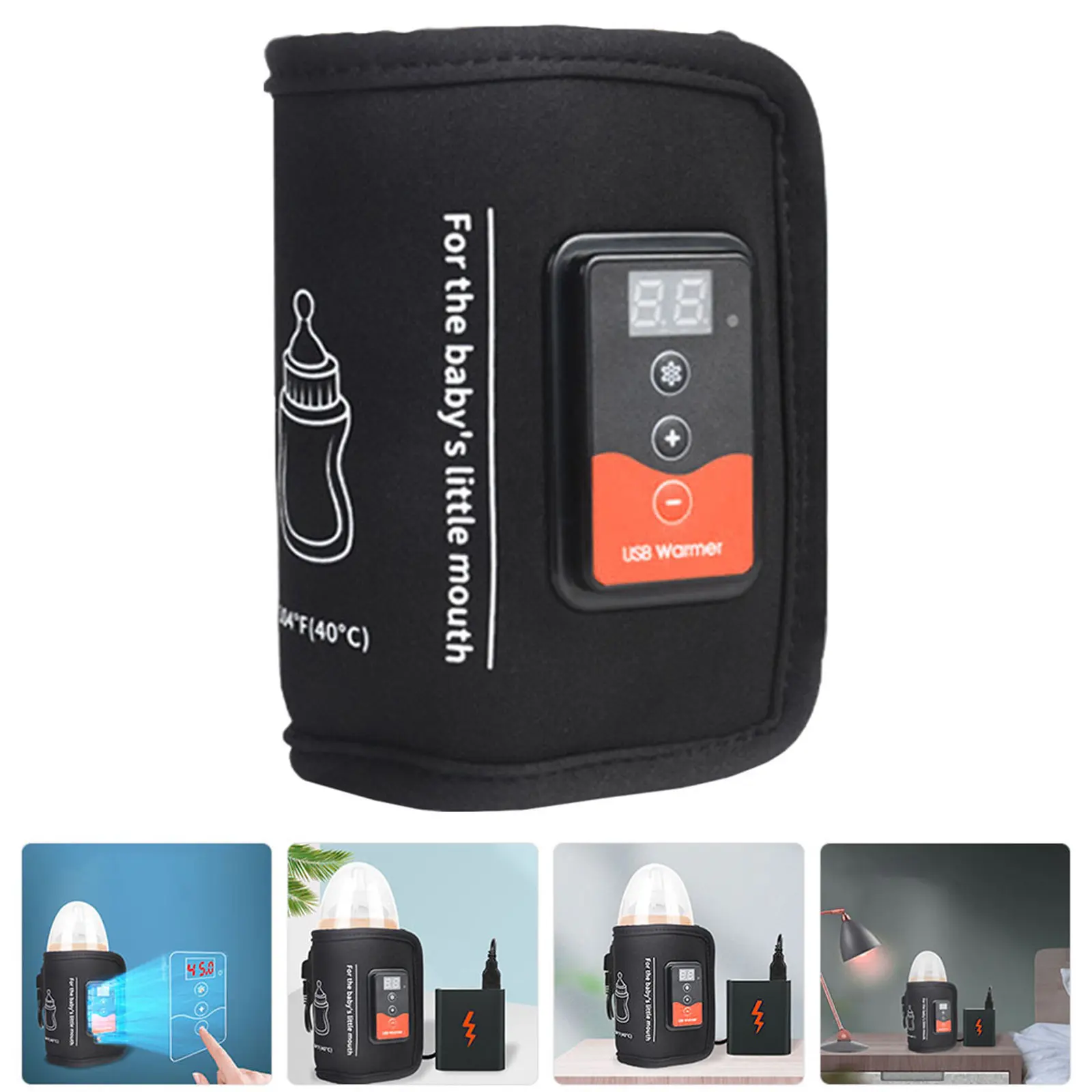 

Travel Bottle Warmer Portable USB Compatible for Baby Milk Reusable Insulated Wrap Feeding Solution Night Use Convenient Warm