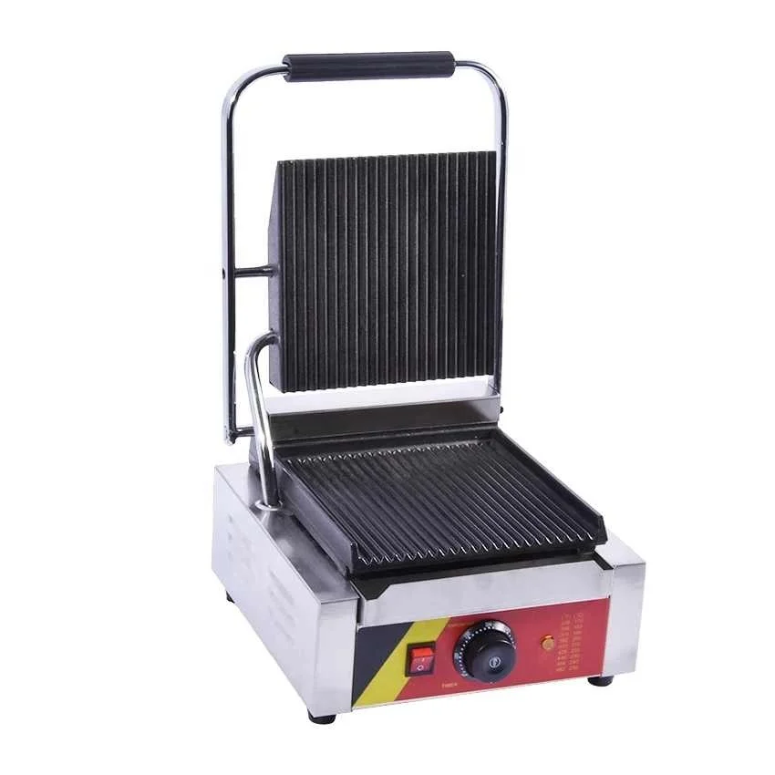

NP-589 Commercial 110V 220V Stainless Steel Electric Bread Sandwich Maker Machine Toaster Grill Non-Stick Cooking Surface 2200W