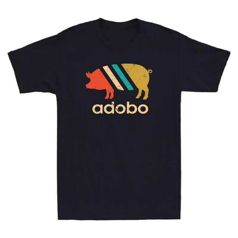 Фипиппинская футболка Pork Adobo Funny Pig Meme, винтажная мужская черная