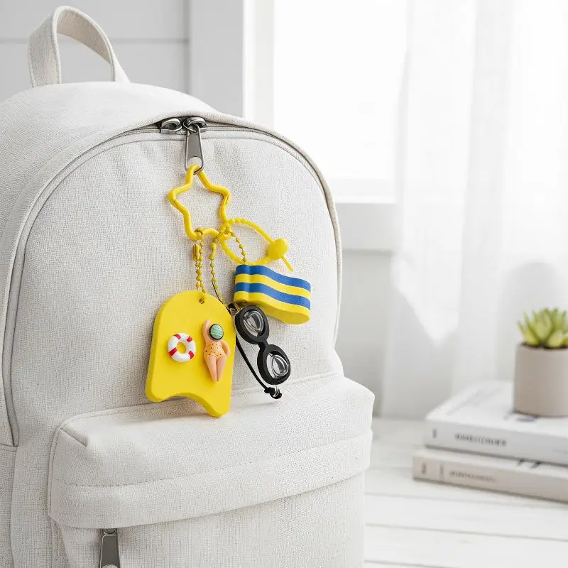 Hot Sale Floating Keychain For Boat Keys Marine Fishing Float Key Chain Swimming Ocean Style Floating Key Ring Pendant