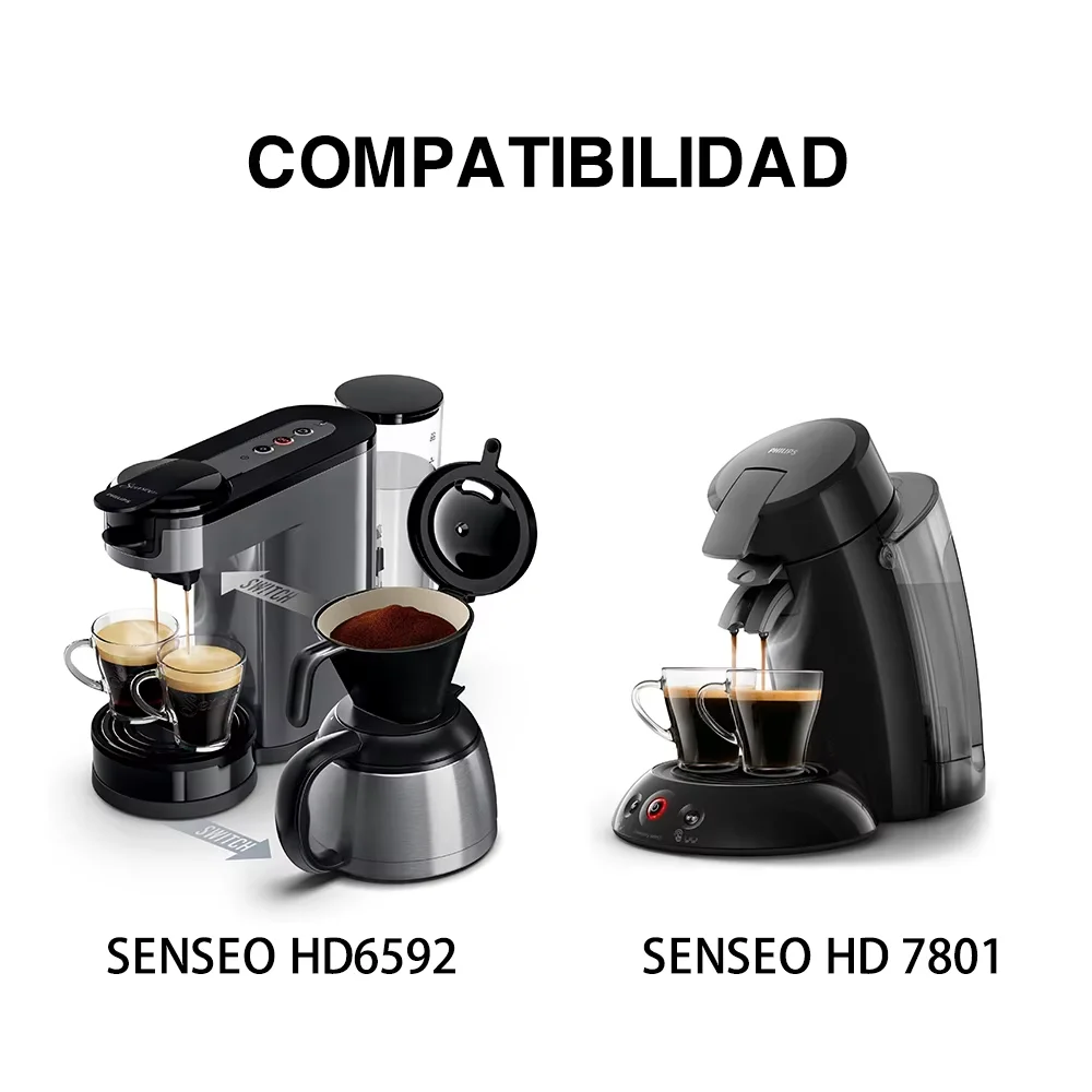 Reusable Coffee Capsule for Senseo Philips HD7801 & HD6592 System Refillable Espresso Coffee Pad Filter Crema Maker view 2