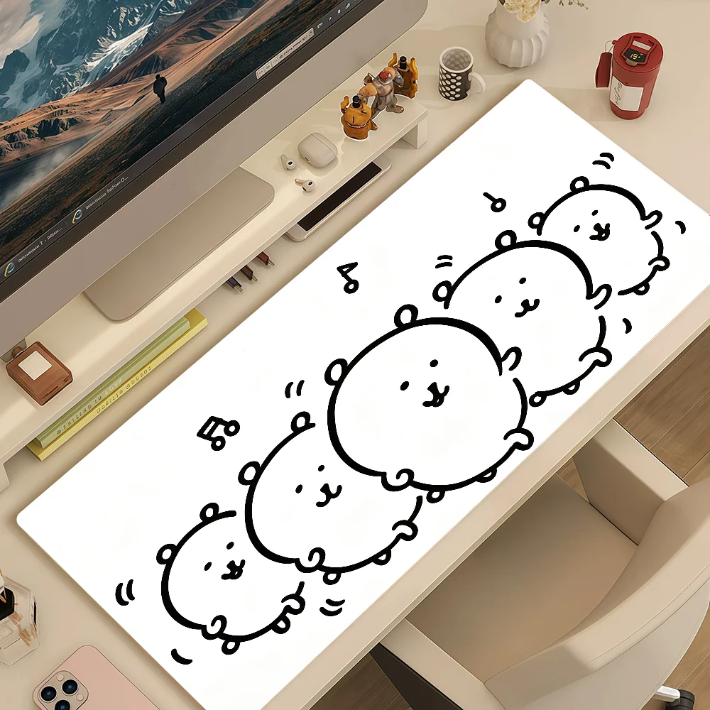 Cartoon J-Joke Bear Mouse Pad Large Non-slip Lockedge Desktop Computer Desk Mat Keyboard Writing MousePad Office Gamer Student