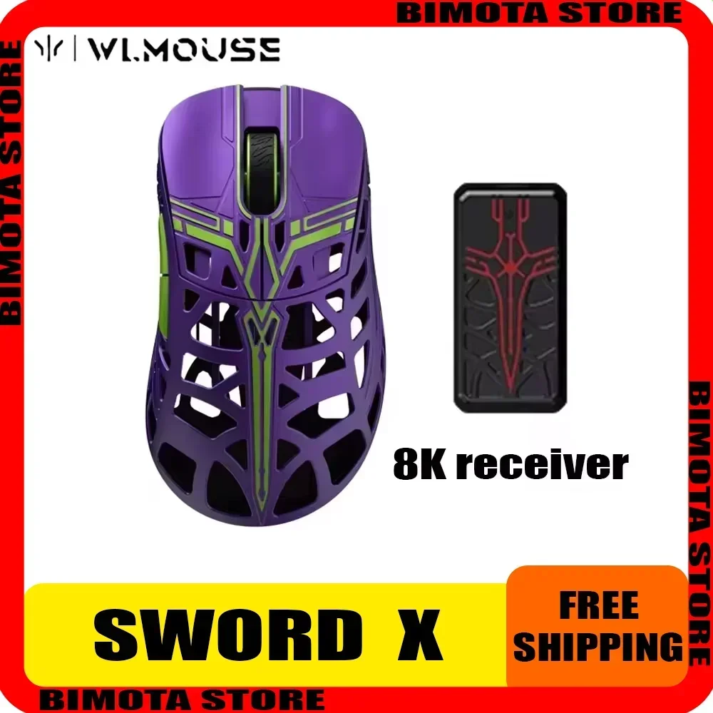 

Wlmouse Wanling Sword X Mouse 8k Paw3950 Wireless Dual Mode Magnesium Alloy Gaming Mouse Sensor Office Pc Gamer Accessories Gift