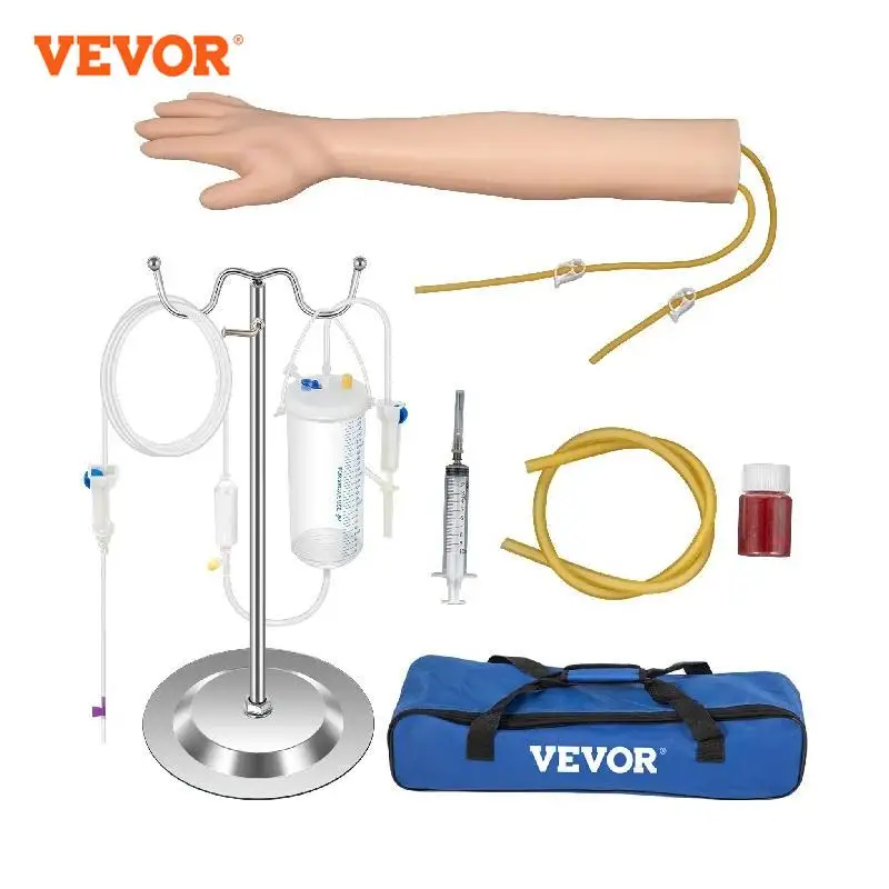 VEVOR Intravenous Practice Arm Kit PVC High Simulation Nurse Blood Drawing Practice Injection Model Asmr Medical School Supplies
