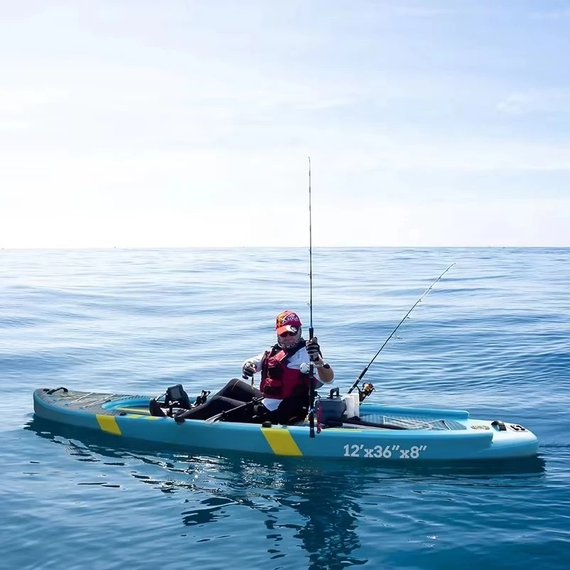 

Durable Fishing Pedal Drive Inflate Board with Kayak Seat Water Play Equipment for Fishing Board Outdoor Sports