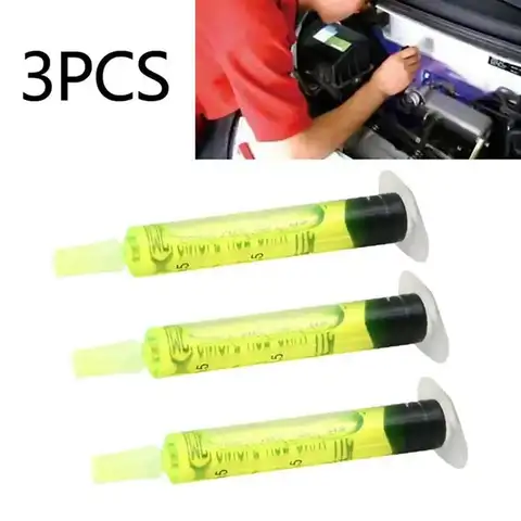3PCS R134a Refrigerant Oil Leak Repair Agent Car Air Conditioner Plugging Agent Car Fluorescent Leak Detection Oil Leak Repair